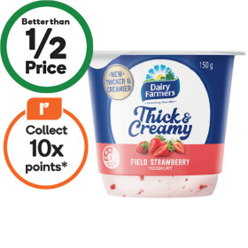 Dairy Farmers Thick & Creamy Yoghurt 140-150g - From the Fridge