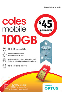 Coles Mobile 45 Month-to-Month SIM
