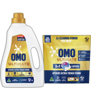 OMO Ultimate Laundry Liquid 2 Litre, Powder 2kg or Capsules 28 Pack Selected Varieties