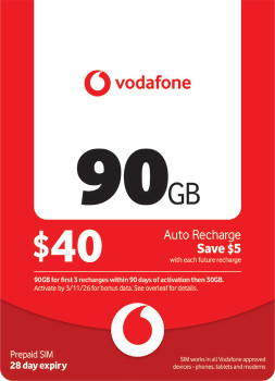 Vodafone 40 Prepaid SIM